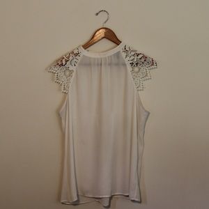 •Express• Lace Shoulder Top